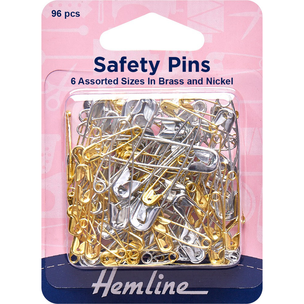 Hemline Safety Pins 27mm Extra Value Pack 100pcs 