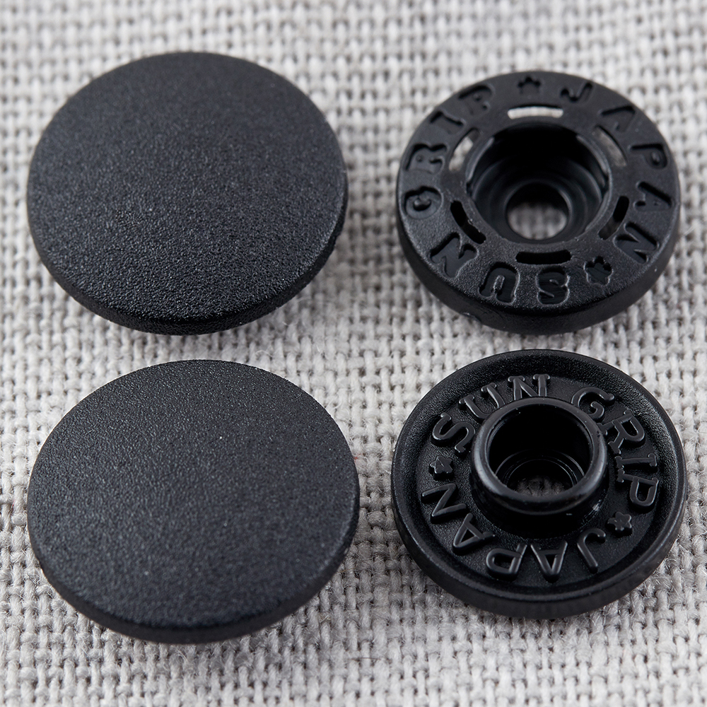 Tool-less Plastic Snaps 13mm / 1/2″ Black 10 sets – Hemline