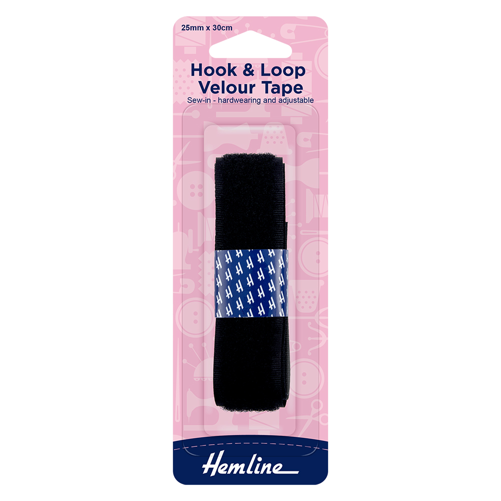 hook-loop-velour-tape-sew-on-25mm-x-30cm-1-x-0-32yds-black-1-pc