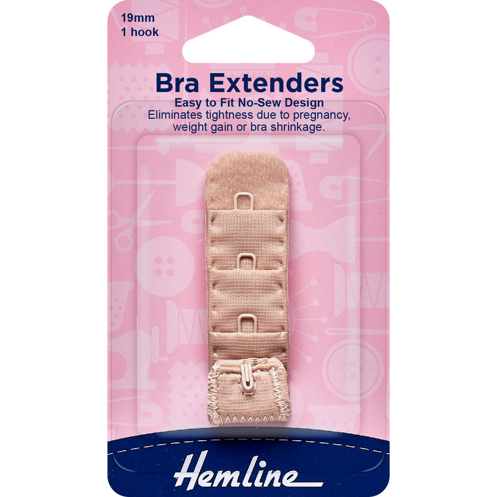 Hemline Estensore Per Reggiseno 4 Ganci – Bianco, Allunga La Circonferenza Di 75 Mm, Accessorio Intimo