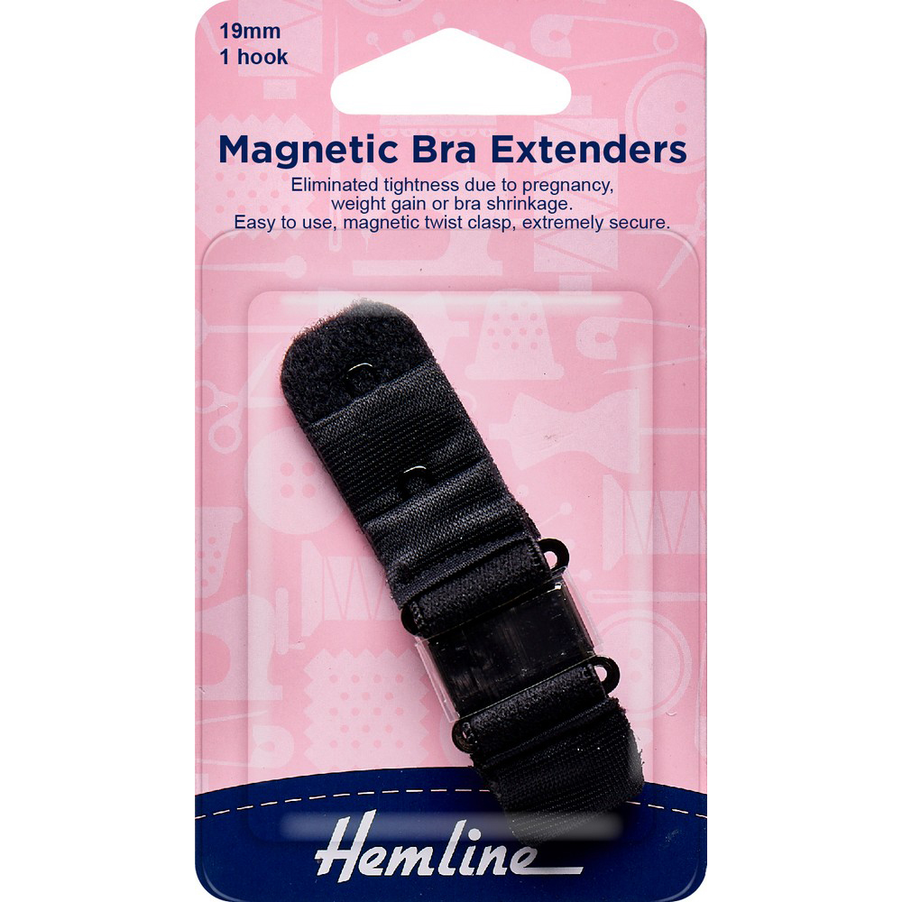 Bra Back Expander Extender 50mm - 3 Hook - black by Hemline in  Haberdashery, Sewing Tools & More