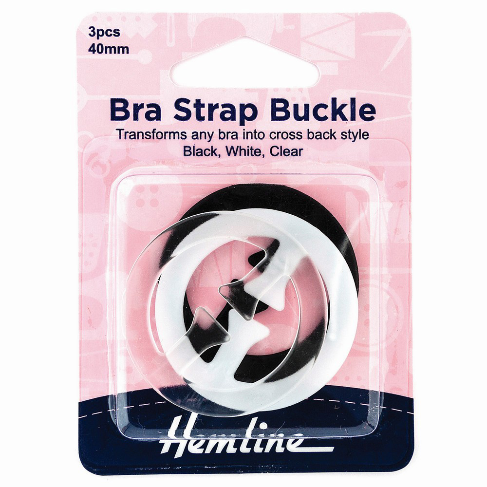 Bra Strap Buckle 40mm / 1 9/16″ 3 colours 3 pcs – Hemline