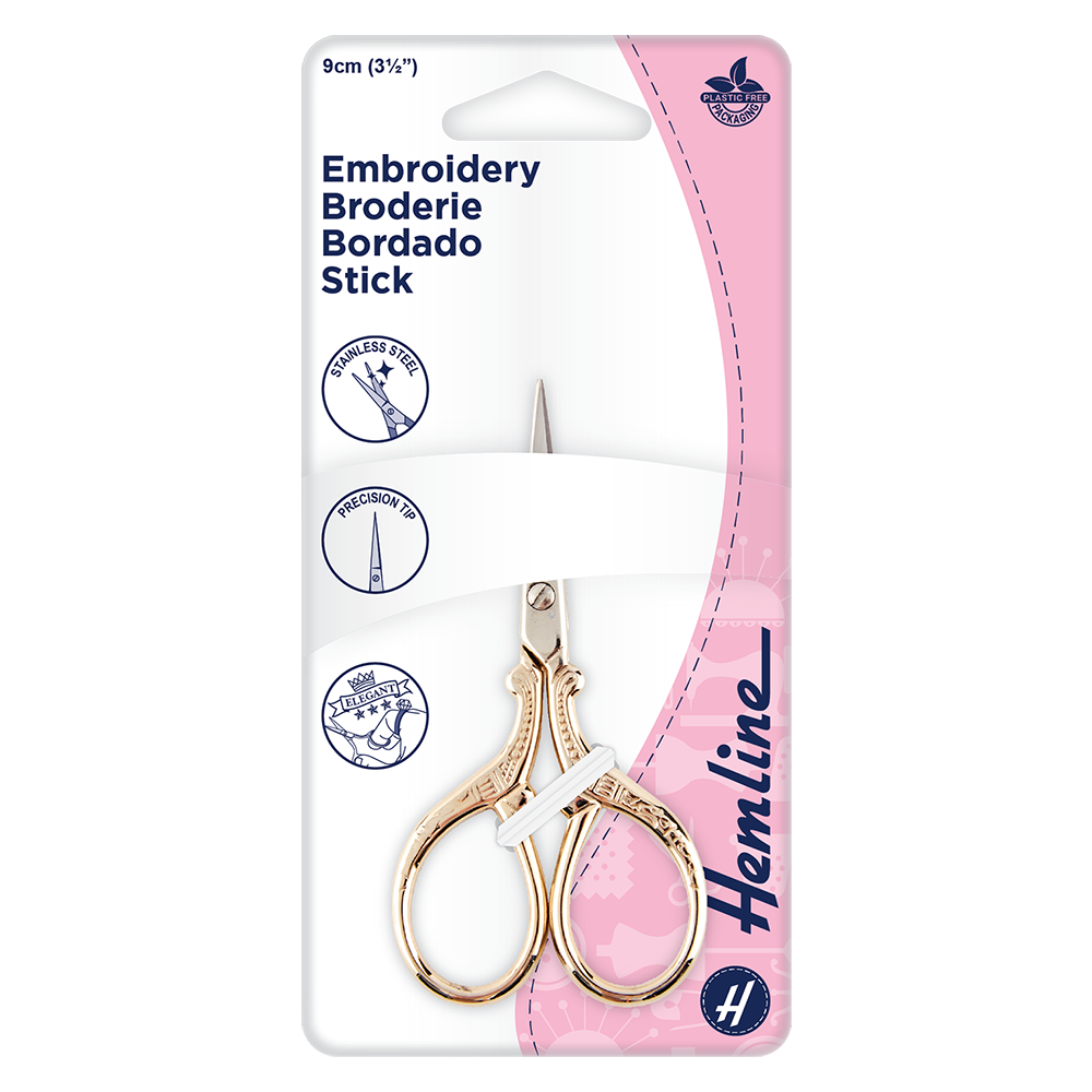 Hemline Set Fabric Scissors (21cm) & Embroidery Scissors (13.5cm) 